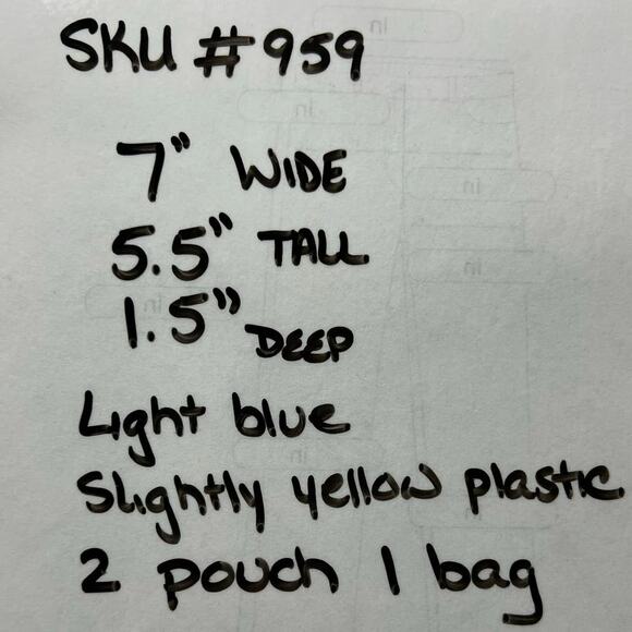 Vintage 80s Blue Clutch Bag with Clear Flap – Good Condition - Picture 4 of 7